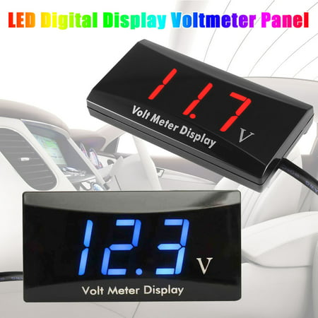 12V Digital LED Display Voltmeter Voltage Gauge Panel Meter For Car Motorcycle~~